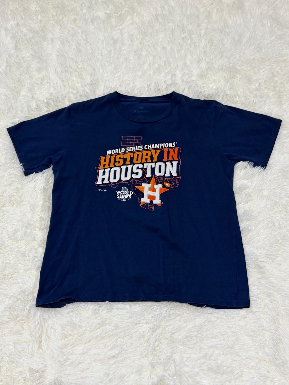 ☀️ Fanatics Navy Kids T-Shirt with Orange & White Houston Graphic